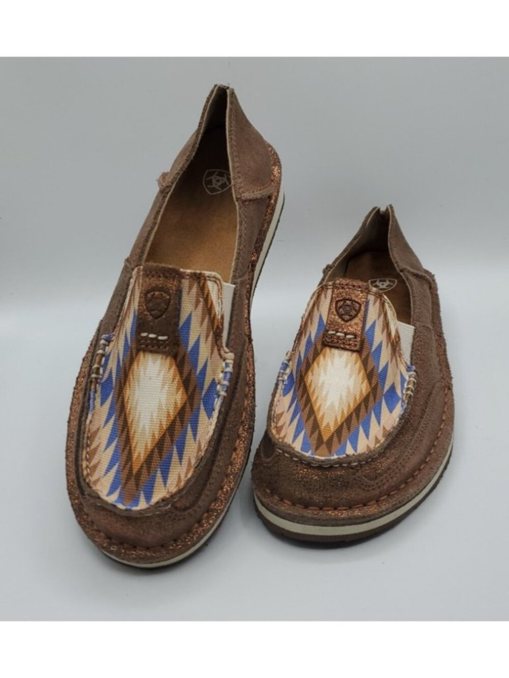 Ariat Women's Cruiser Slip-On Metallic Bronze/Aztec Blanket Size 7.5 B Color MET